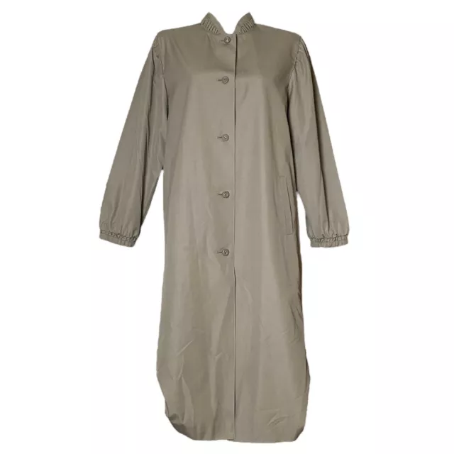 St Michaels Womens Size 16 Brown Beige Coat Vintage Long Mack Trench Coat Jacket