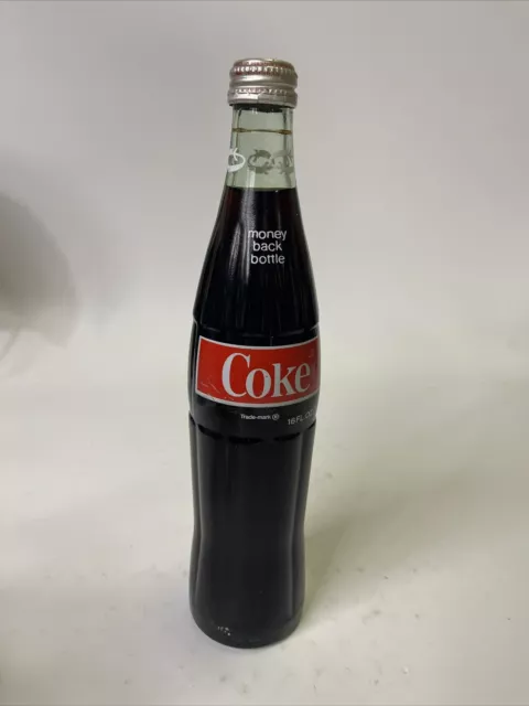 Coca-Cola Coke Older Returnable 16 FL Oz 1 PT Glass Bottle  Full with Cap