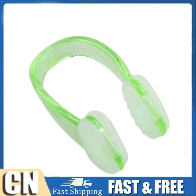 Tapones para los oídos de silicona suave con clip para nariz buceo surf clips para nariz (verde)