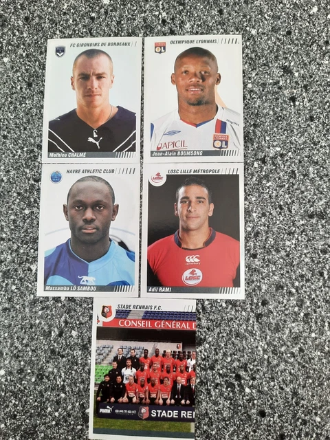 5 vignettes panini FOOT 2009