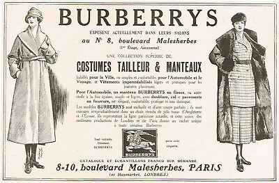 pub. 12,5 x 33 // p523 *** BURBERRYS _ Imperméables et manteaux *** 1937 