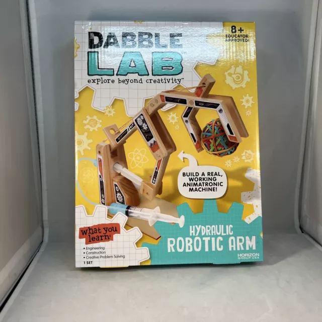 Dabble Lab Hydraulic Robotic Arm Ages 8+ STEM Engineering Construction NEW