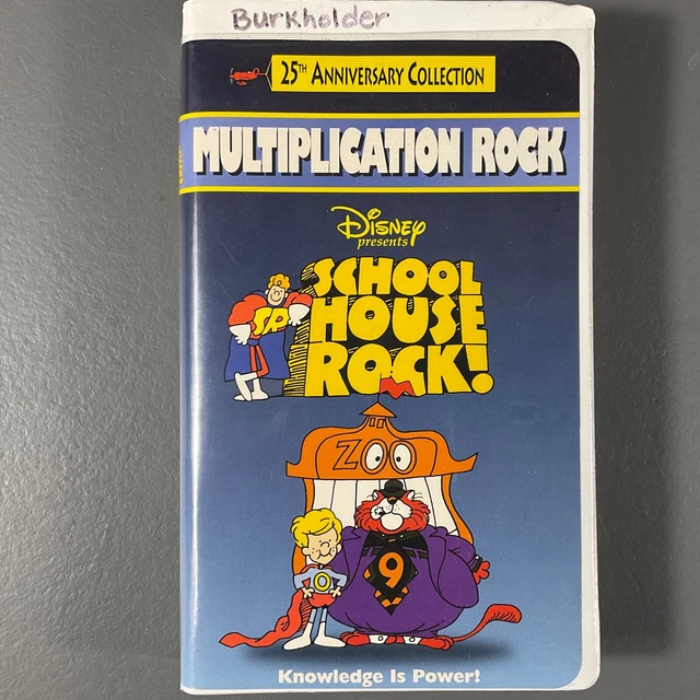 SCHOOL HOUSE ROCK! VHS Tape 25th Anniversary Collection Multiplication
