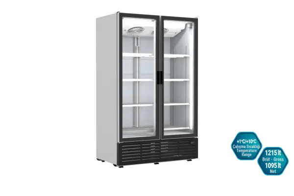 Gewerblicher Flaschenkühler Kühlschrank 1215 Liter Doppeltür - MANGO 1270