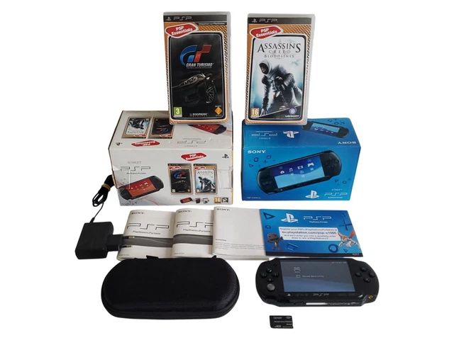Console Sony PSP E1004 Noire + 6 Jeux – Ouvert Mais Jamais Utilisé