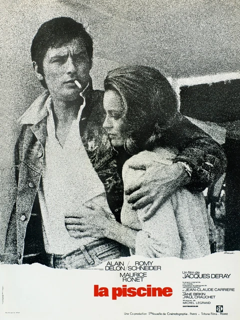 LA PISCINE, ALAIN DELON, ROMY SCHNEIDER, Repro affiche cinéma (60X80cm ...