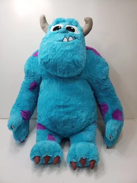 Disney Pixar Mattel Jumbo Plush Sully Monsters Inc 32” Tall Retired Pre-Owned