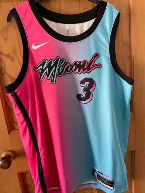 MEN S NIKE MIAMI Heat City Edition Dwyane Wade 3 XL 52 75.00 PicClick UK