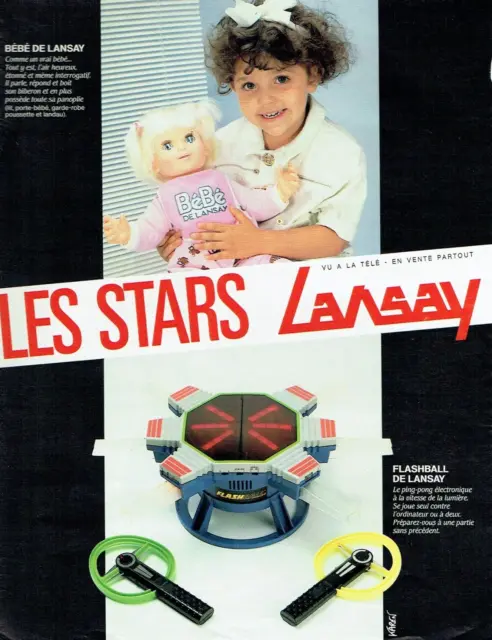 publicité Advertising  0123 1989  les Stars Lansay poupée bébé