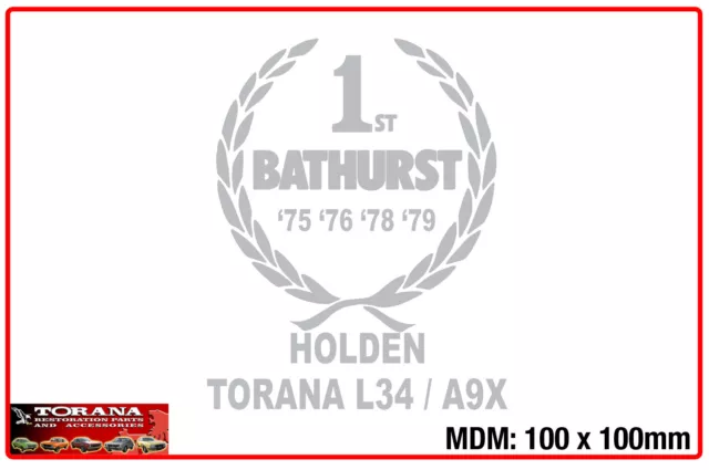 Bathurst Tribute Sticker, Holden Torana L34/A9X - Medium