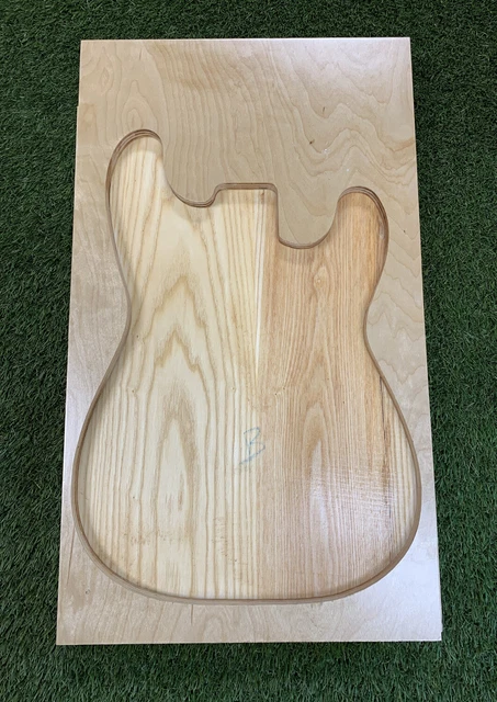 Beautiful Electric Guitar  Body Blank American ASH, 2  Glued Pieces  FREE SHIP
