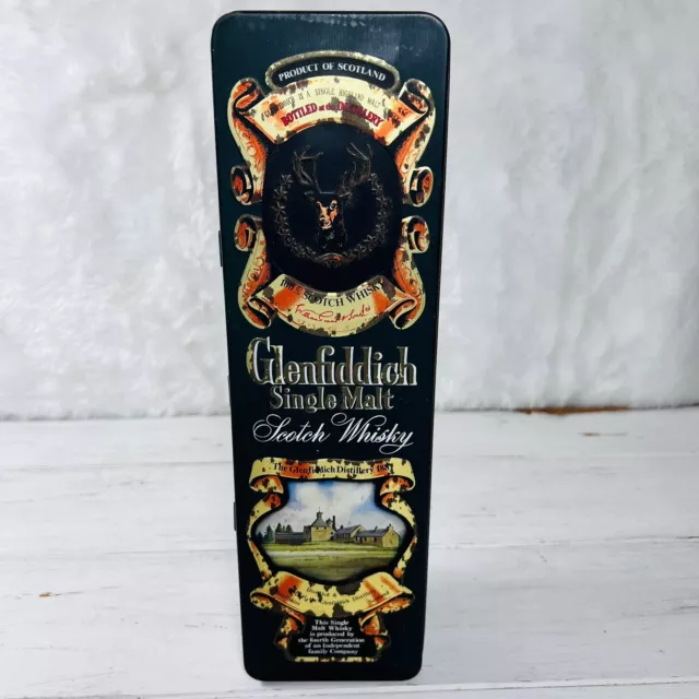 Glenfiddich Scotch Whisky Product Of Scotland Advertising Tin Case Empty