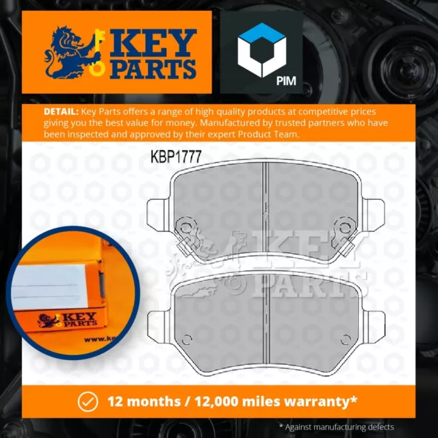 Brake Pads Set fits VAUXHALL ASTRA G, H Rear 1998 on With ABS KeyParts 1605086