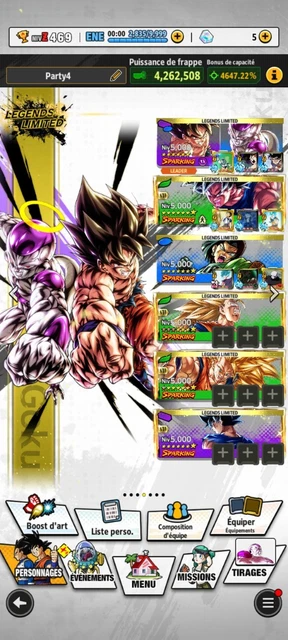 Compte Dragon Ball Legends Complet Sur Android - Ancien Compte 2018, Prêt à Jouer
