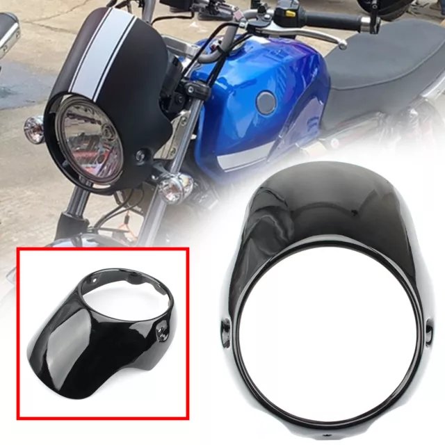 Gloss black Scheinwerfer Verkleidung Cowl für Triumph Bonneville T100 T120