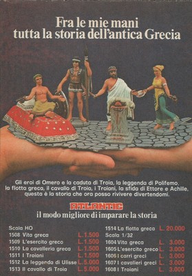 ROMANI "ATLANTIC" anni 70 Atlantic PUBBLICITA' ORIGINALE ADVERTISING EGIZI GRECI 