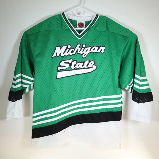 Vintage Koronis K1 Michigan State Hockey Jersey Mesh Men's Large 90’s USA Made