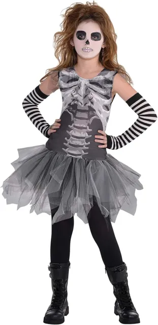 Black & Bone Girls Child Skeleton Petticoat Tutu  Book Week Dress Fancy Costume