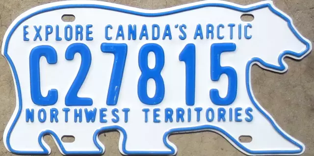 Northwest Territories NWT License Plate Number Tag - Bear