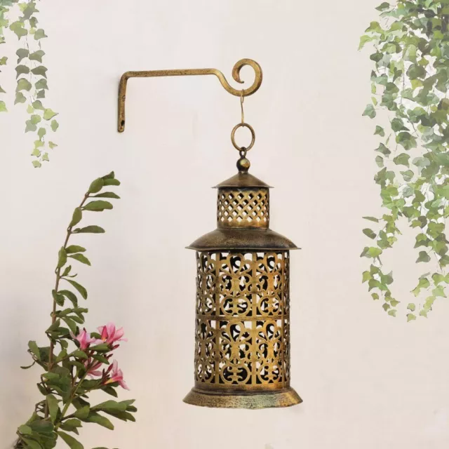 Handcrafted Tibetan Tower Diya Lantern Lamp Antique Golden Finish For Home Decor