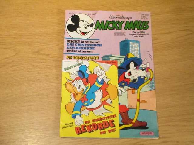 Micky Maus 1987 03 Mit Beilage: Extraheft Die Verruecktesten Rekorde
