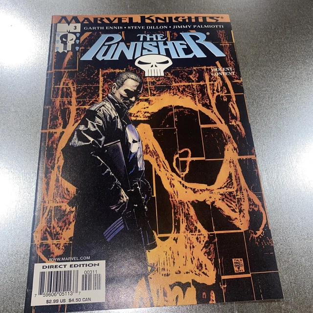THE PUNISHER #3 (2001) VG Marvel Knights Vol. 4, Bernie Wrightson & Jusko Cover