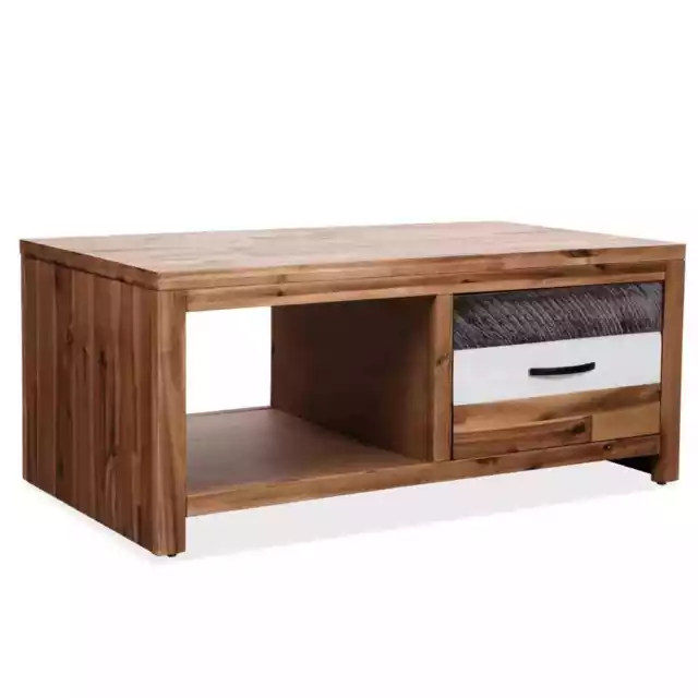 Mesa de centro madera maciza acacia 90x50x37,5 cm vidaXL