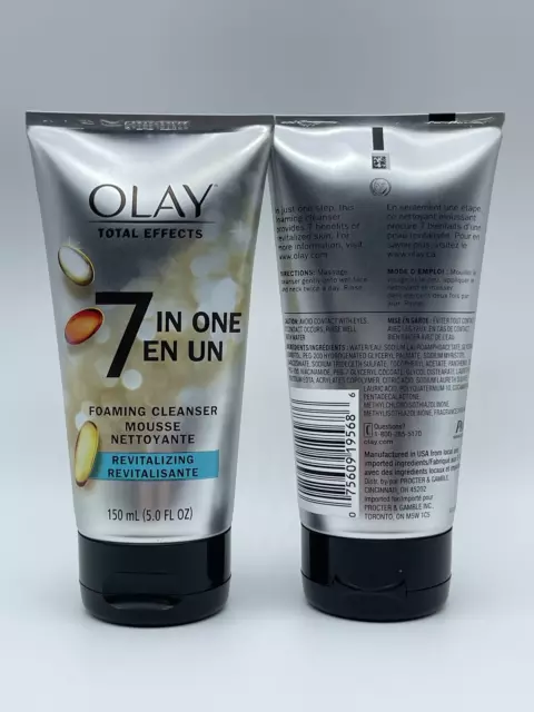 2 Pack - Olay Total Effects 7-in-One Foaming Cleanser ENG/FR Text 5.0 fl oz Each