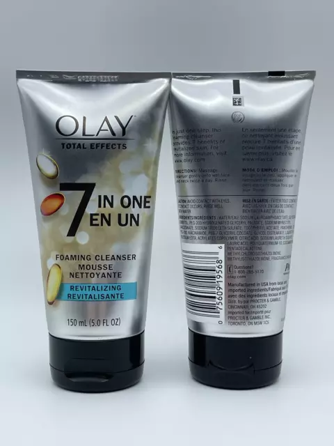 2 Pack - Olay Total Effects 7-in-One Foaming Cleanser ENG/FR Text 5.0 fl oz Each 2 Pack - Olay Total Effects 7-in-One Foaming Cleanser ENG/FR Text 5.0 fl oz Each