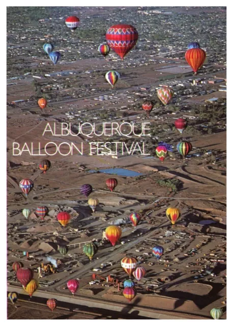 Capital World Albuquerque New Mexico NM Balloon Posted Chrome Postcard Cancel