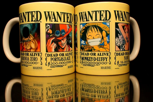 Mug One Piece Avec Fresque Personnages Luffy, Zoro, Ace, Nami, Etc. - Céramique, 325 Ml, Neuf