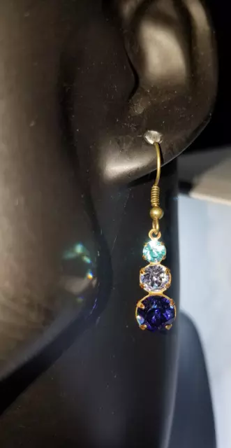 boucles d'oreille pendantes en cristaux Swarovski