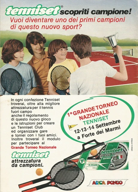 U0493 Tenniset Adica Pongo, Pubblicità vintage 1980, 20 x 28