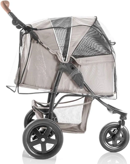 Rain Cover for Dog Buggy TOGfit Pet Roadster - Dog Pram Rain Cover with Rear and