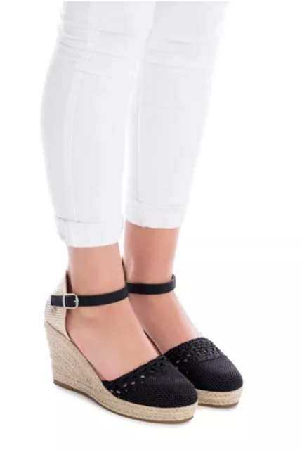 Xti Chaussures pour Femmes Espadrillas Compensées Haute En Corde Été Sandales