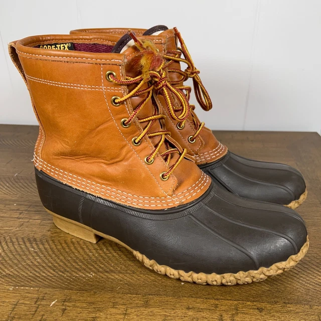 LL BEAN BOOTS Mens 10 Brown Gore-Tex Thinsulate Lined Duck USA ...