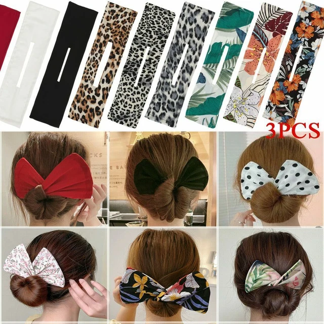 3PCS Deft Bun Hair Bun Maker Styling Bands Former Foam Twist Magic DIY Hair Tool