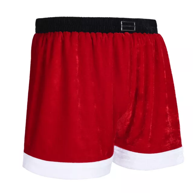 US Sexy Mens Santa Claus Christmas Underwear Xmas Costume Holiday Boxer Shorts