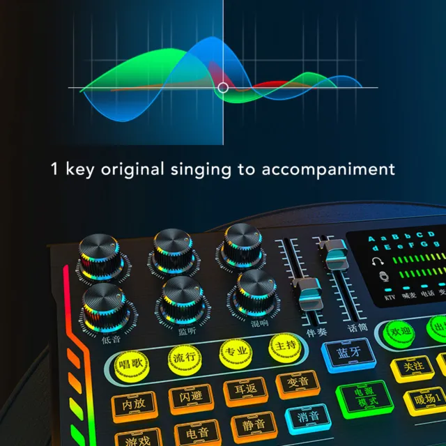 Professional Audio Mixer Live Sound Card Effects Voice Changer DJ Studio Str SD3