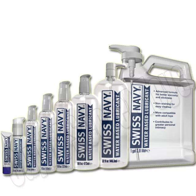 SWISS NAVY Water Based Personal Lubricant Premium Sex Glide Lube Long Lasting