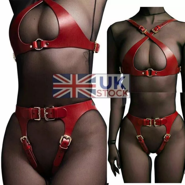 Sexy Women Halter Body Harness Bra Restraint Bondage Strap Lingerie Costumes