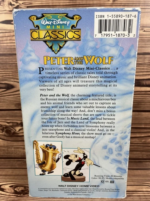 WALT DISNEY MINI Classics (VHS) Peter and the Wolf HTF RARE $5.52 ...