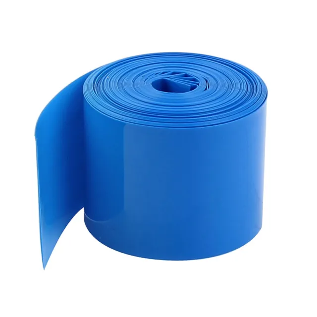 5metri 29.5mm PVC termoretraibile avvolgere tubo blu per 1 x 18650 batteria