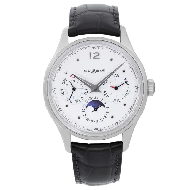 Montblanc Heritage Perpetual Calendar Steel White Dial Automatic Watch MB119925
