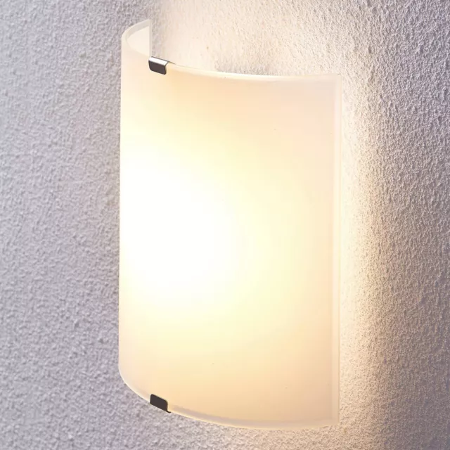 Lindby LED Wandleuchte, Wandlampe Innen 'Helmi' (Modern) in Weiß aus Glas u.a.