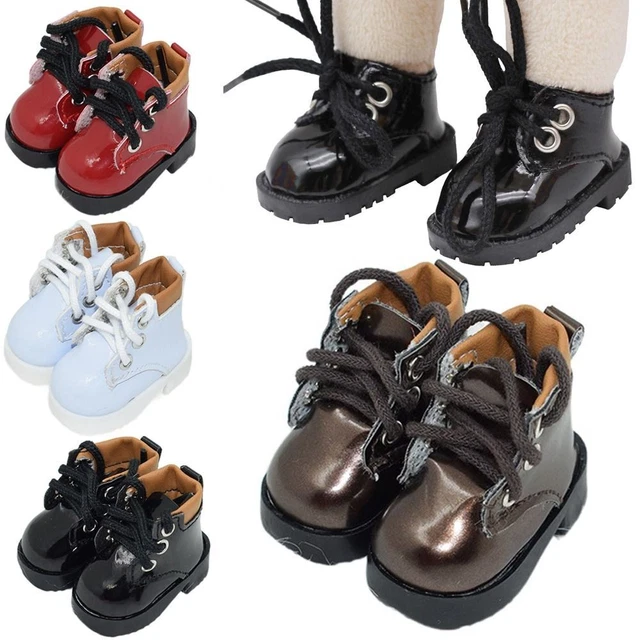 Maison à jouer Cuir PU Poupée Chaussures Accessoires Jouets Bottes miniatures