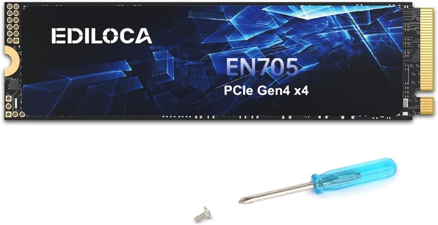 2tb Nvme Ediloca EN870 SSD PCIe Gen4, NVe .2 2280, Up To 7450B/s