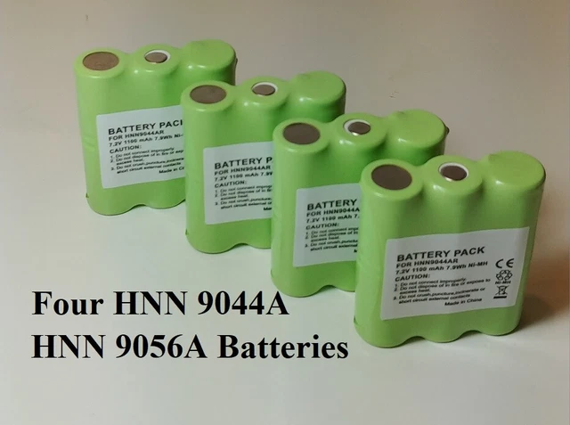 4 MOTOROLA HNN9044A / 9056A Ni-Mh 1100mAh batteries for $23.99,shipping included