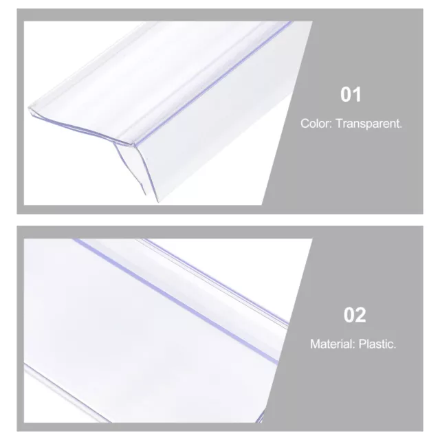 30 Clear Plastic Label Holders for Retail Display-TB 2
