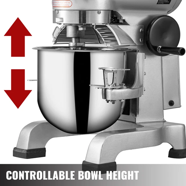 30Qt Electric Food Stand Mixer Dough Mixer Mixing tool 3 Speed Stainless Steel 6